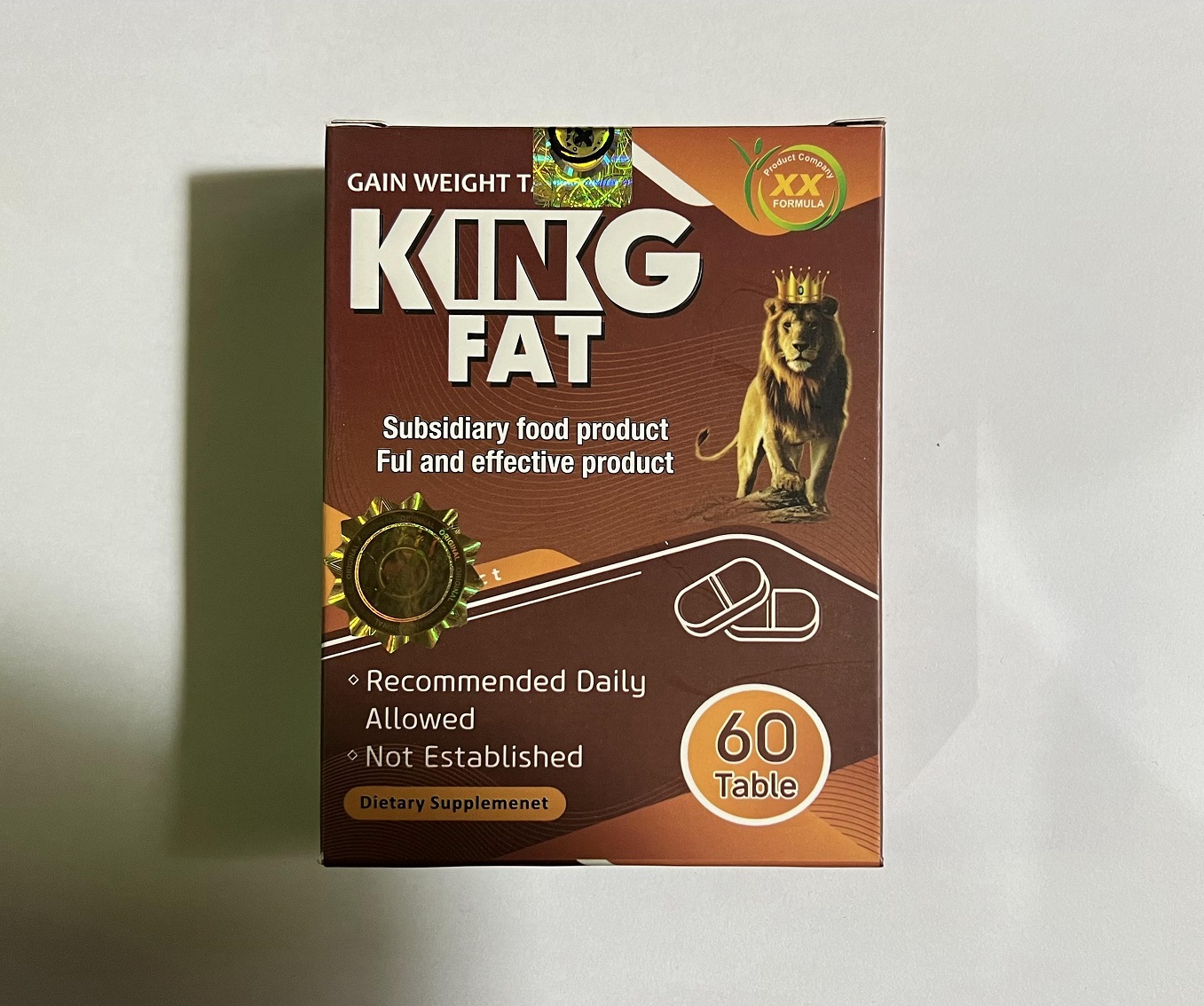 قرص کینگ فت King fat افزایش وزن 60 عددی (حراج یک هفته)